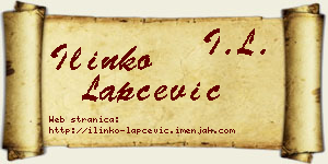 Ilinko Lapčević vizit kartica